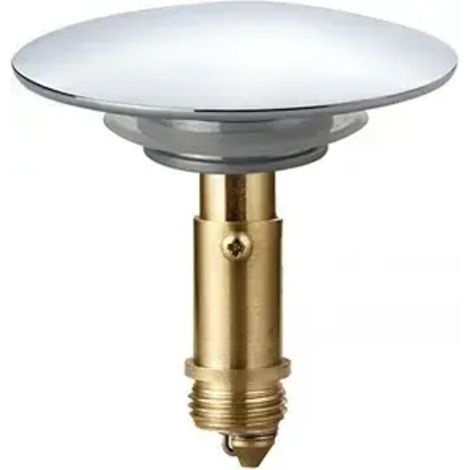 Sollbry – Bonde de lavabo clic-clac pop-up 66 mm – Bouchon en laiton massif plaqué chrome – Mécanisme à ressort pour vidange rapide – Compatible baignoire et évier