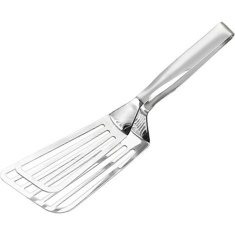 Edelstahl-Grillzange, Steakzange, Fischzange für den Hausgebrauch (silber) – 34,00 x 8,00 x 4,00 cm – Silber (1/4)