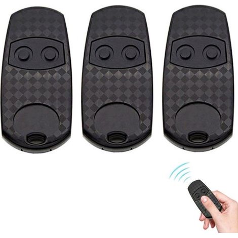 Code fixe - noir - 433,92 MHz - 2 canaux - 3 pièces Télécommande pour porte de garage TOP432EV (1/5)