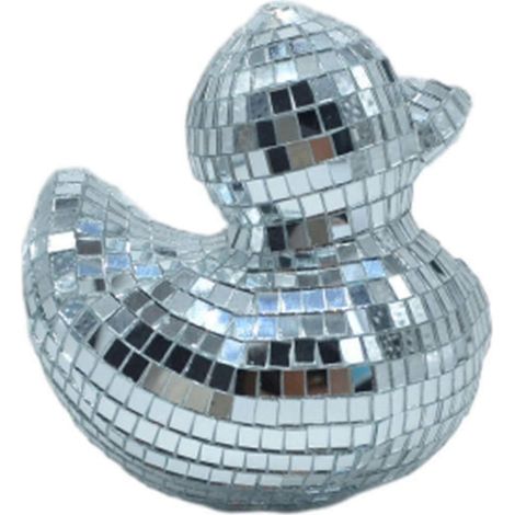 Boule disco canard, décoration en verre miroir canard pour bar, décoration de gâteau moderne