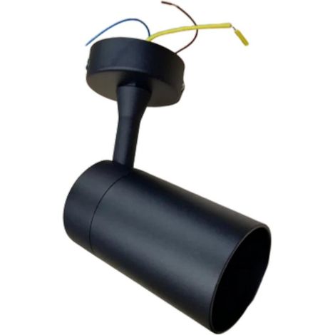Silamp – Spot LED encastrable noir 80° pour ampoule GU10 – Angle d'éclairage 80° – Rotation 300° – Métal pour finition discrète (1/6)