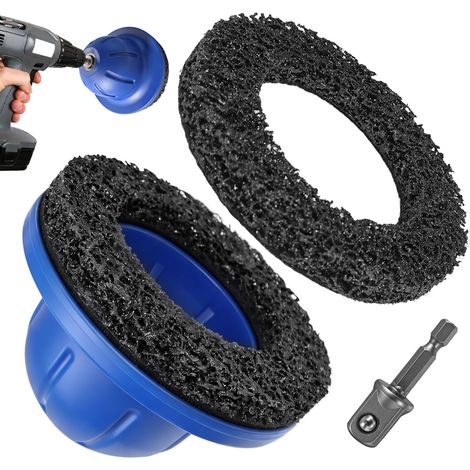 4 Jeu Outils Polissage pour Roues 2 Disques Polissage Diamètre Intérieur 90 Mm Ponceuse de Moyeu de Roue 1/2in Adaptateur Douille Convient pour Le Remplacer La Jante Nettoyage Moyeu Enlever La Rouille (1/5)