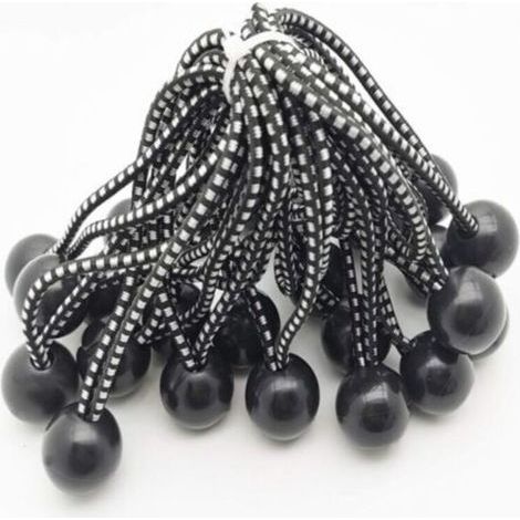 25pcs Tendeur Elastique Caoutchouc Professionnel Avec Boule (Noir 150 Mm) Pour Tentes, Bâches, Affiches. Tendeur Bâche, Sangle Élastique, Support De Bâche, Caoutchouc De Bâche, Tendeur Caoutchou (1/5)