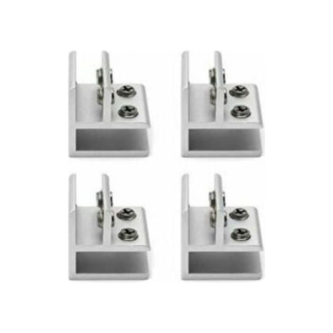 NALOOKAMIC 4PCS Colliers support pince à verre à 90 degrés , supports de serrage réglables pour étagère de 8 à 10 mm d'épaisseur (1/3)