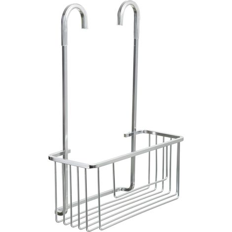 1 - Panier De Douche - Porte-Douche Suspendu - Aluminium Anticorrosion - Drainage Rapide Et Montage Sans Perçage - Pour Salle De Bain - Argent - 28x12,8x38,5cm (1/5)