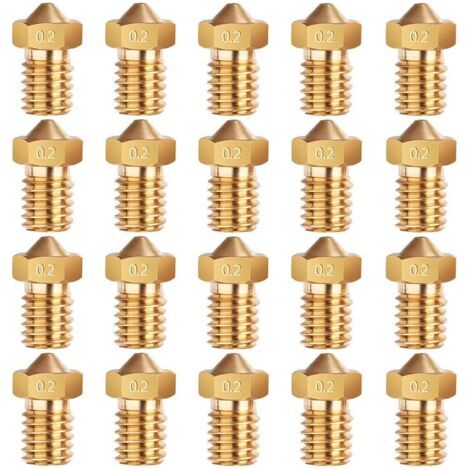 20pcs buse d'imprimante 3D buse en laiton 0,2 mm pour 1,75 mm e3d V5 - V6 filament imprimante 3D (1/5)
