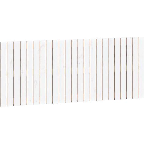 Cabecero para dormir accesorio para dormitorio mueble de pared estilo palet 147 x 3 x 60 cm madera maciza blanco TDL0202717
