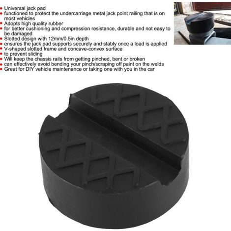 Support de cric - Tampon en caoutchouc professionnel Antidérapant - Pour entretien de voiture - 6.5 cm (1/5)