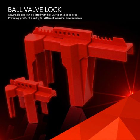 Cadenas de sécurité pour robinet à bille ajustable et polyvalent avec dispositif de blocage de prise en main industriel (1/5)