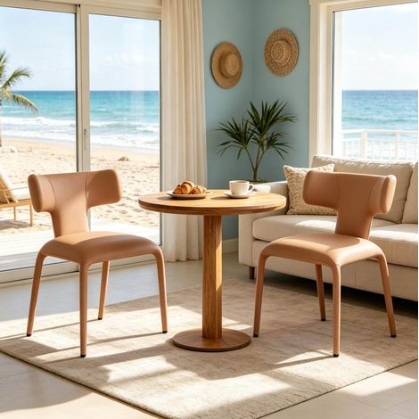 Sedie da sala da pranzo in pelle sintetica, 53 x 53 x 78 cm, set da 2 HAVRYA (1/5)