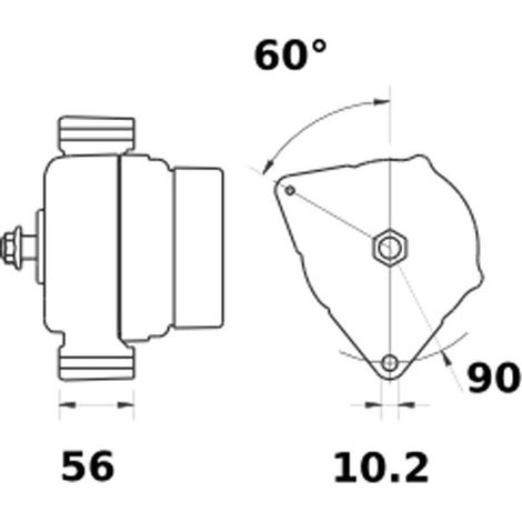 Alternador Ia1057 Claas (Jaguar) Fendt (Vario - Favorit) John Deere 14V 150A