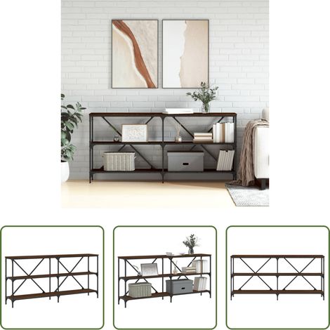 Flur Tisch - Konsolentisch Braun Eichen-Optik 160x30x75 cm Holzwerkstoff (1/5)