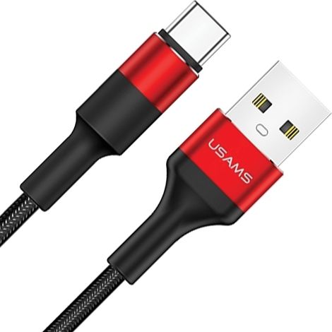 Usams U5 2A USB-C Geflochtenes Kabel Rot/Rot 1,2 m SJ221TC02 (US-SJ221) (1/5)