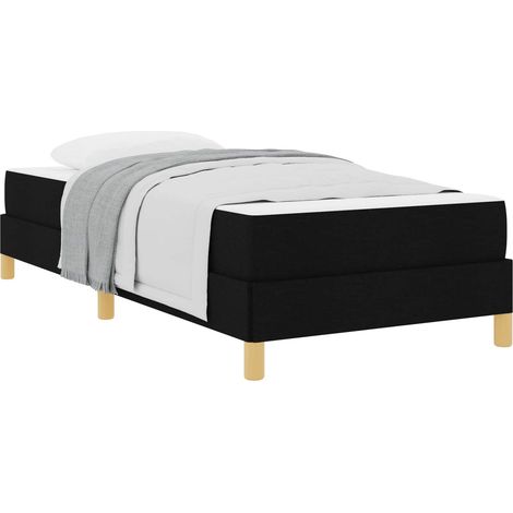 Maison Exclusive - Lit à ressorts avec matelas Noir 80 x 200 cm tissu
