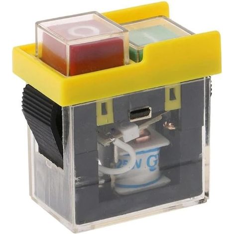 Commutateurs électriques 250V imperméables Bouton de démarrage Protection d'éteint Commutateurs auto-verrouillants pour plastique KJD6 5E4 (1/5)