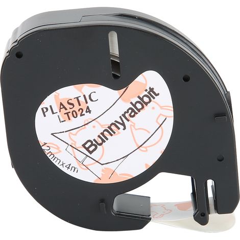 Étiquettes thermiques en papier, motif lapin mignon, compatibles avec les étiqueteuses Dymo, 12 mm (1/5)