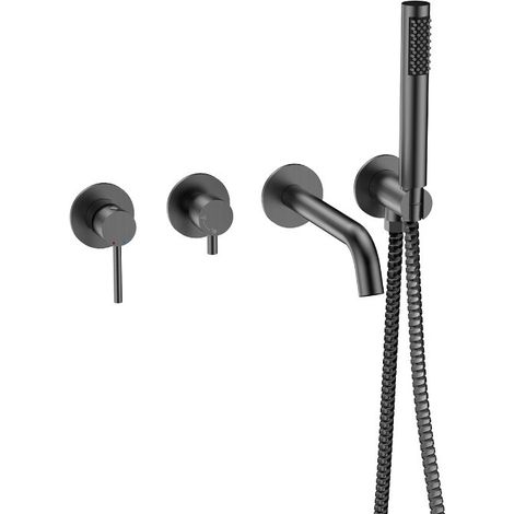 Mitigeur de bain 4 trous à encastrer VEO graphite (1/2)