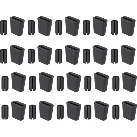 Lot de 40 protections de pieds en caoutchouc pour grille d'évier, 20 bords ronds en caoutchouc, 20 pieds carrés, coussinets antidérapants (1/5)