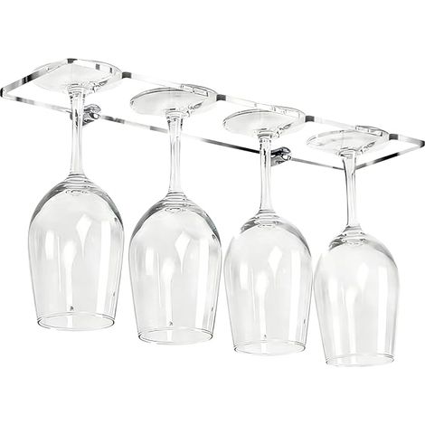 Support Verre À Pied Suspendu Étagère À Vin Transparente Acrylique À Suspendre Bars Cuisines Salles À Manger (1/5)