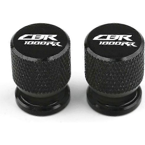 Bouchons de valve de pneu en aluminium (noir) pour motos Honda CBR 1000RR (2004-2011). (1/5)