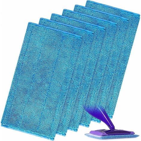 Paños reutilizables para Swiffer WetJet Wood, almohadillas de microfibra para limpiar y fregar suelos húmedos o secos, baldosas y mármol. (1/5)
