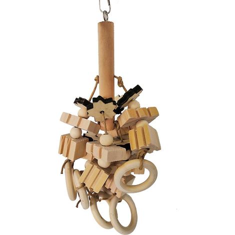 Bloc à mâcher pour perroquets, jouet à mâcher en bois naturel pour conures et perruches