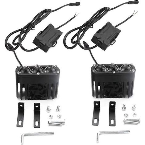 Set mit 2 LED-Scheinwerfern für Motorrad, Auto, Nebelscheinwerfer und Offroad-Einsatz, 30.000 Lumen (1/5)