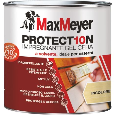 MaxMeyer PROTECT10N, Impregnante a Solvente per Esterni, Incolore, 0.75L (1/5)