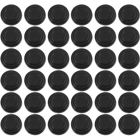 Lot de 24 protections antichoc pour portières de voiture, coussinets en silicone.-2.70X2.70X0.90CM-Black (1/4)