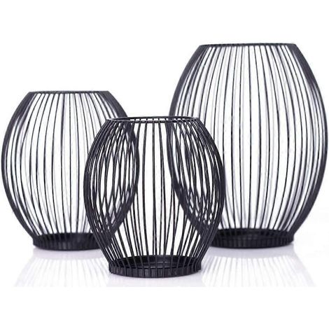Bougeoir décoratif en fer forgé, bougeoir décoratif pour bougie chauffe-plat, idéal pour un mariage ou Halloween. (1/3)