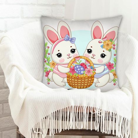 Housse de coussin carrée standard 45x45cm inaltérable pour salon chambre décoration de la saint-valentin (1/5)