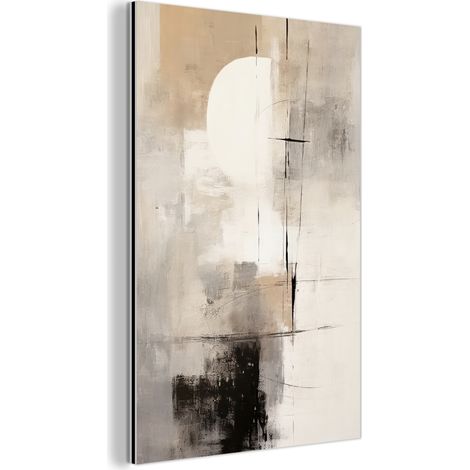 TABLEAU EN MÉTAL Abstrait - Art - Gris Tableau Moderne 60x90 (1/5)