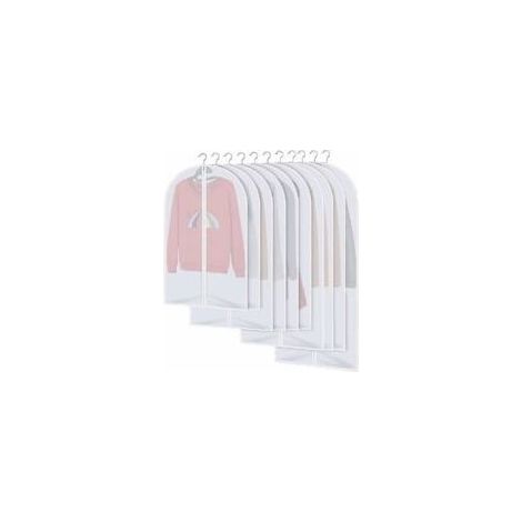 Housses de Vêtements, Anti Poussière Etanche Mite Humidité,10pcs(Blanc) (1/5)