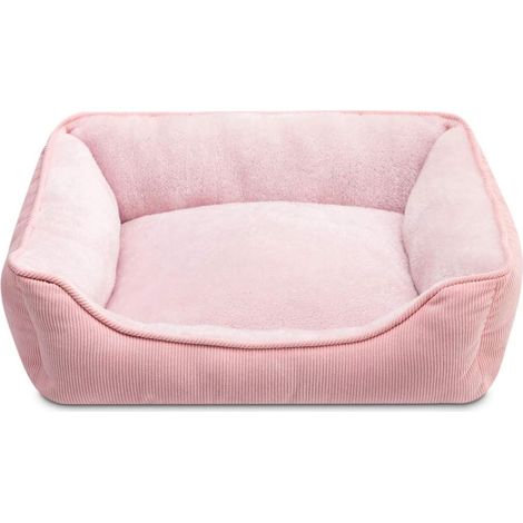 Panier pour Chat Lit pour Chat et Chiot, Niche Maison pour Chat et Petit Chien, Lit Coussin Doux et Respirant pour Sommeil, Rose (50 45 15cm) (1/5)