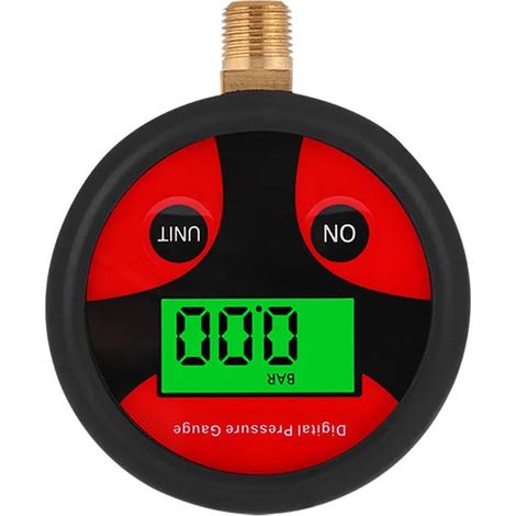 Manomètre numérique à cadran en cuivre et caoutchouc pour pneus de voiture, camion et vélo (0-200 PSI)