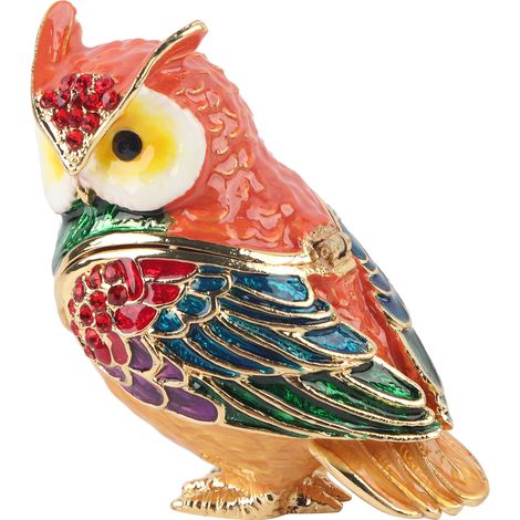 Boîte à Bijoux Hibou Cristal - Coffret à Bijoux Portable, Décor d'Intérieur Artisanal et Cadeau Unique (1/5)