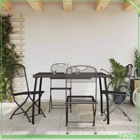 Ensemble à manger de jardin - FAFEICY - 3211812 - Anthracite - Métal - Chaises pliables (1/5)