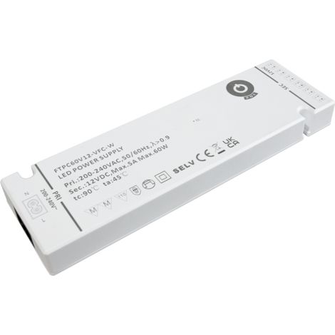 FTPC60V12-VFC-W: FTPC60V12-VFC-W: Presa di ingresso C8 da 12 V/5 A uscita: connettori connettori integrati, spina L814/L816/...