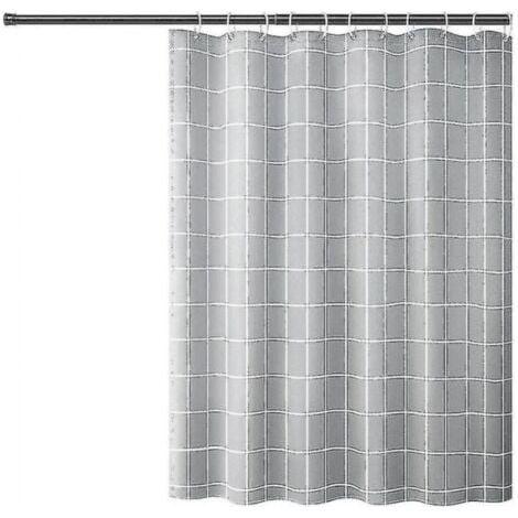 Rideau de douche, rideau de douche anti-moisissure 180x180cm rideau de douche lavable rideau de douche durable pour salle de bain, exposition (1/5)