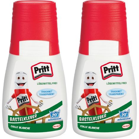 2 x 50 g, Universelle à séchage Transparent pour la Maison, l'école ou Le Bureau, Colle de Bricolage Blanche pour Les Enfants, 9H PAKC1X, Multicolor, Taille Unique (1/5)