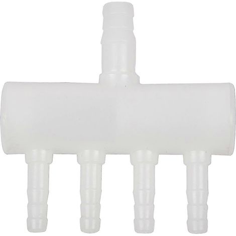 Plastique 4 Way aquarium Oxygen tube Fitting Splitter Tap Valve
