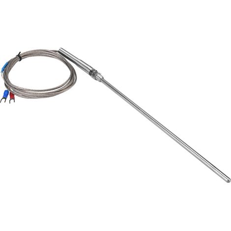 M8 Thread Type K Thermocouple 200mm Probe Temperature Sensor Wire 0-400℃ (3 m)