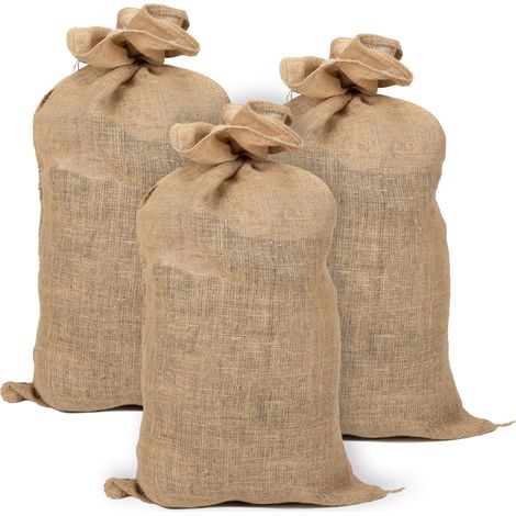 La Cordeline ACJN110L-L3 - Set di 3 sacchetti in tela di iuta, 40 x 61 cm, 215 g/m², 15 kg, colore: naturale (1/4)