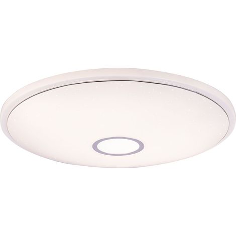 Plafonnier plafonnier lumière de salon, application et commande vocale minuterie CCT changeur de couleur RVB, LED 30W 2400Lm blanc chaudblanc froid, DxH 50x6,5cm (1/5)
