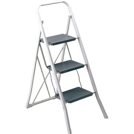 Rayen Scala Piccola, Acciaio, Bianco,griggio, 115x46x3,5 (1/2)