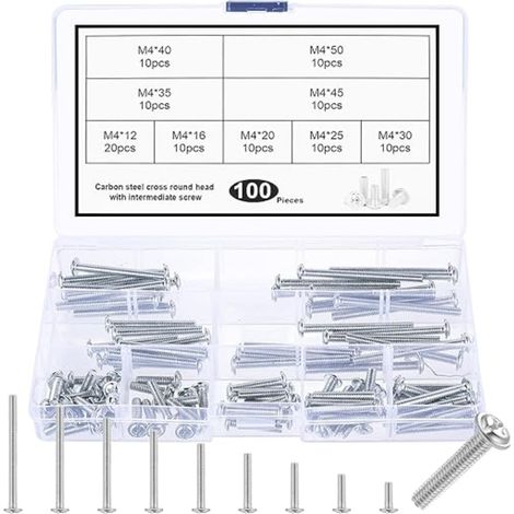 M4 Vis Poignée de Porte Boulon Meuble Boulons de Fixation Bouton M4Vis pour Armoires Commodes Placards Tiroirs (1/5)