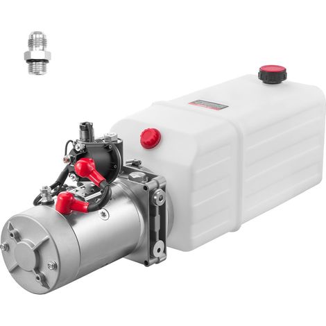 Vérin hydraulique 6L, Pompe monophasée pour benne, 22 MPa, 3,4 L/min, 12V DC, Réservoir métallique, Levage de remorque (1/5)