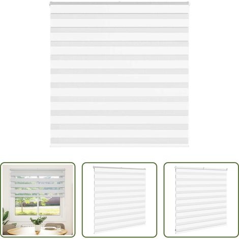 Fensterrollo - Doppelrollo Weiß 150x100 cm Stoffbreite 145,9 cm Polyester (1/5)
