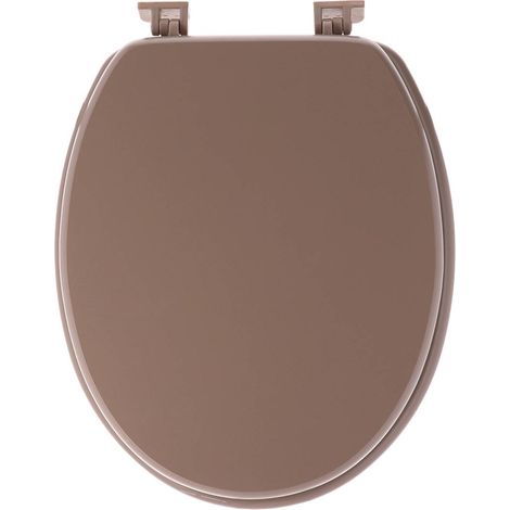 Sedile per wc in mdf da 18 pollici con fissaggi in plastica - cappuccino - Tendance