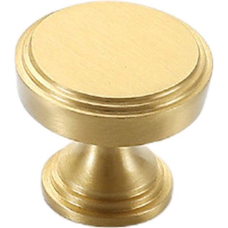 Poignée de meuble simple, moderne, à un trou, pour porte de placard ou d'armoire, en cuivre. (1/5)